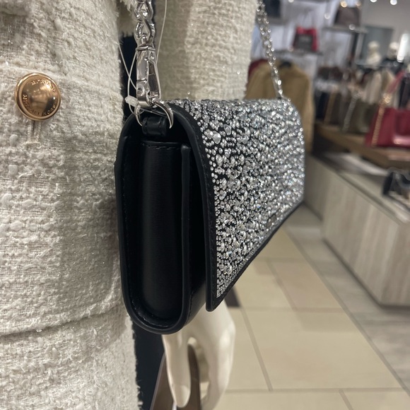 MICHAEL KORS Jet Set Medium Embellished Metallic Leather Clutch Crossbody
Black - Picture 13 of 16